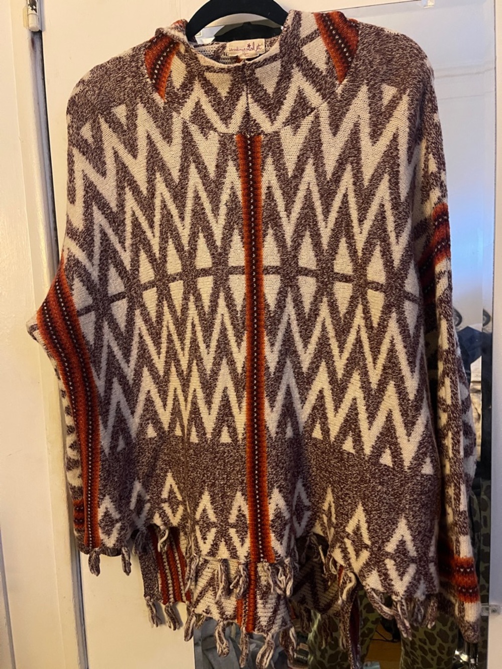 Pretty, Shrinking Violet Sweater with Aztec Print